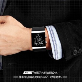 SKMEI Trendy Man and Woman Silicone Strap Watch Water Resistant 30m - 1001 - Black - 12