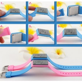 SKMEI Trendy Man and Woman Silicone Strap Watch Water Resistant 30m - 1073A - Black - 10