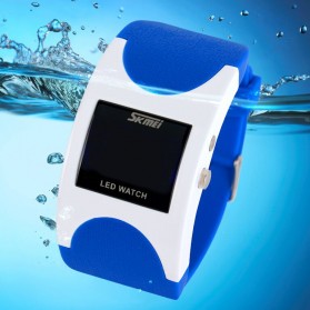 SKMEI Silicon Wristband LED Watch Water Resistant 30m / Jam LED Gelang - 0951 - Black - 3