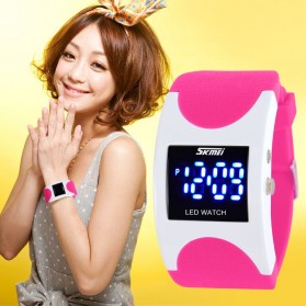 SKMEI Silicon Wristband LED Watch Water Resistant 30m / Jam LED Gelang - 0951 - Black - 4