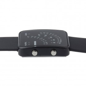 SKMEI Trendy Man and Woman Silicone Strap Watch Water Resistant 30m - 0890F - Black - 5