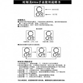 SKMEI Trendy Man and Woman Silicone Strap Watch Water Resistant 30m - 0984 - Black - 4