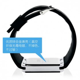 SKMEI Trendy Man and Woman Silicone Strap Watch Water Resistant 30m - 0984 - Black - 7