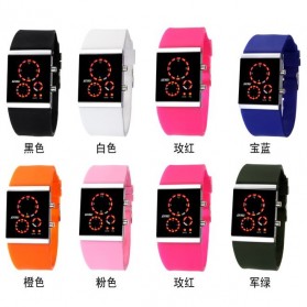 SKMEI Trendy Man and Woman Silicone Strap Watch Water Resistant 30m - 0984 - Black - 8