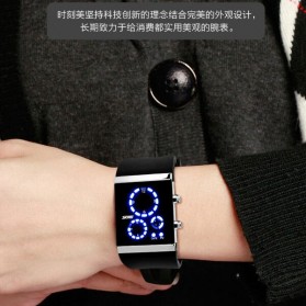 SKMEI Trendy Man and Woman Silicone Strap Watch Water Resistant 30m - 0984 - Black - 9