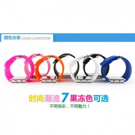 SKMEI Trendy Man and Woman Silicone Strap Watch Water Resistant 30m - 0984 - Black - 13