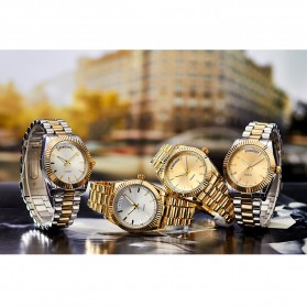 KINGSKY Fashion Quartz Stainless Strap Women Watch 30M Water Resistance - KY059-4 - Copper - 4