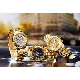 KINGSKY Fashion Quartz Stainless Strap Women Watch 30M Water Resistance - KY061-2 - Golden - 4