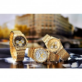 KINGSKY Fashion Quartz Stainless Strap Women Watch 30M Water Resistance - KY062-1 - Golden - 4