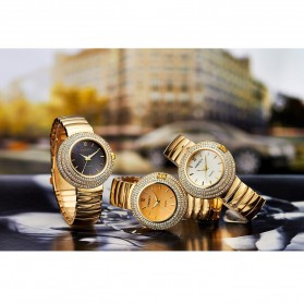 KINGSKY Fashion Quartz Stainless Strap Women Watch 30M Water Resistance - KY063-2 - Golden - 4