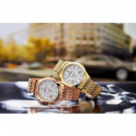 KINGSKY Fashion Quartz Stainless Strap Women Watch 30M Water Resistance - KY066-1 - Copper - 4