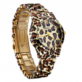 KINGSKY Fashion Quartz Stainless Strap Women Watch 30M Water Resistance - KY079-1 - Brown - 1