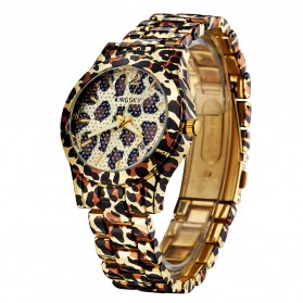 KINGSKY Fashion Quartz Stainless Strap Women Watch 30M Water Resistance - KY079-1 - Brown - 3
