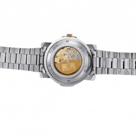 Ouyawei Skeleton Stainless Steel Automatic Mechanical Watch - OYW1337 - Silver Black - 6