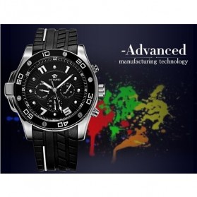 Ouyawei Sports Men Silicone Strap Automatic Mechanical Watch - OYW1209 - White - 6