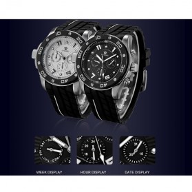 Ouyawei Sports Men Silicone Strap Automatic Mechanical Watch - OYW1209 - White - 7