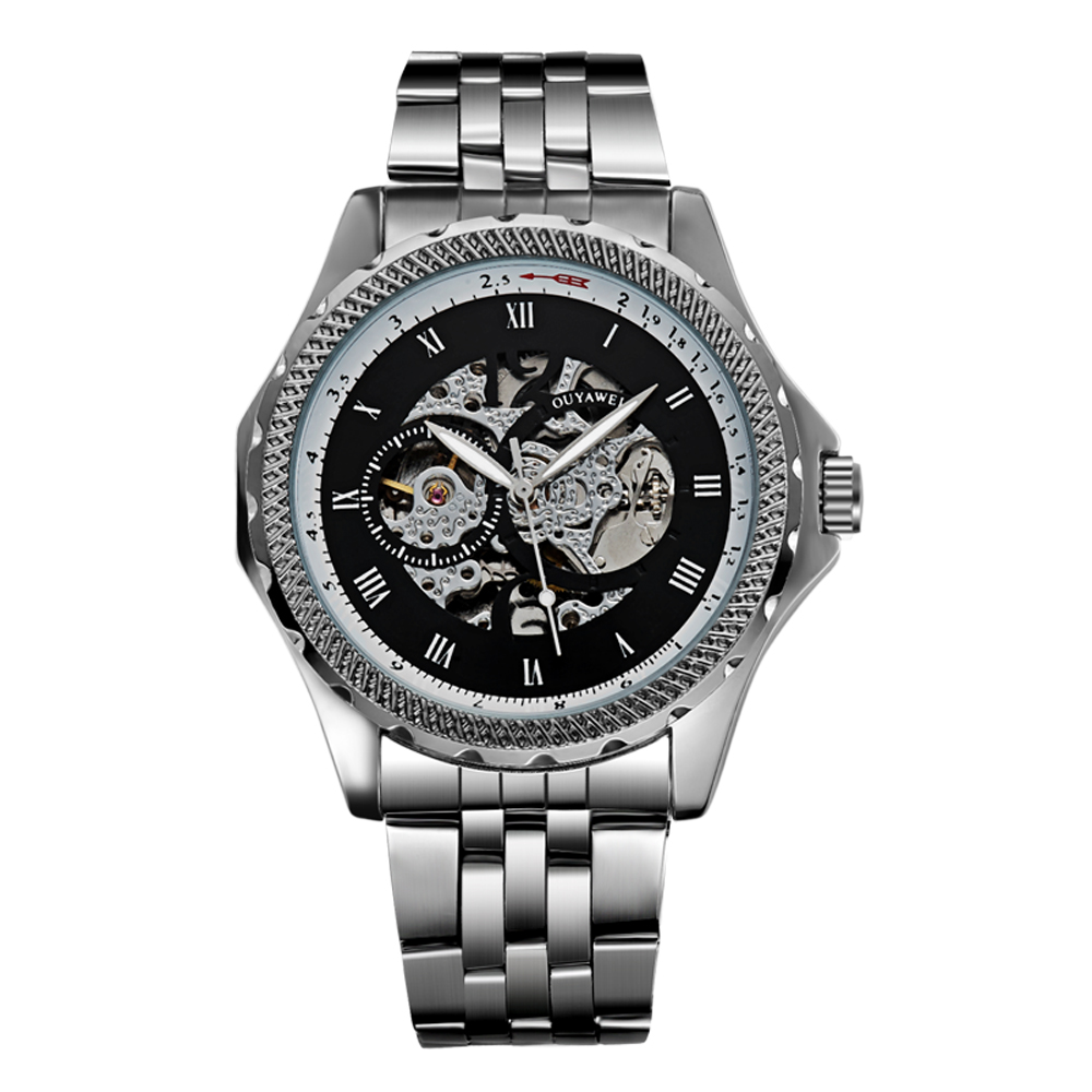 Ouyawei Skeleton Stainless Steel Automatic Mechanical Watch OYW1309 Ouyawei Skeleton Stainless Steel Automatic Mechanical Watch OYW1309