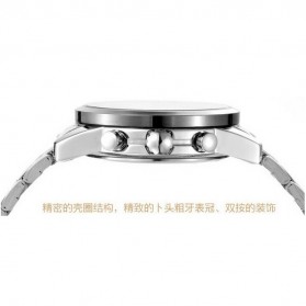 SKONE Casual Men Stainless Strap Watch Water Resistant 10m - 7145 - Silver Black - 3