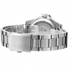 SKONE Casual Men Stainless Strap Watch Water Resistant 10m - 7232 - Silver Black - 2