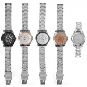 SKONE Casual Men Stainless Strap Watch Water Resistant 10m - 7232 - Silver Black - 5