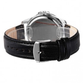 SKONE Casual Men Leather Strap Watch Water Resistant 10m - 9180 - Black - 3