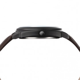 SKONE Casual Men Leather Strap Watch Water Resistant 10m - 9385 - Black/Brown - 3