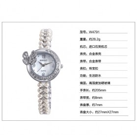 WEIQIN Casual Woman Stainless Steel Watch Water Resistant 10m - W4791 - Silver - 5