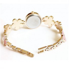 Girl Fashion Stylis Four Leaf Clover Quartz Watch - White - 2