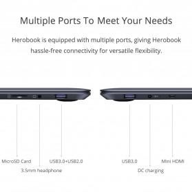 Chuwi HeroBook Intel Atom X5-E8000 4GB 64GB 14.1 Inch Windows 10 - Silver - 4