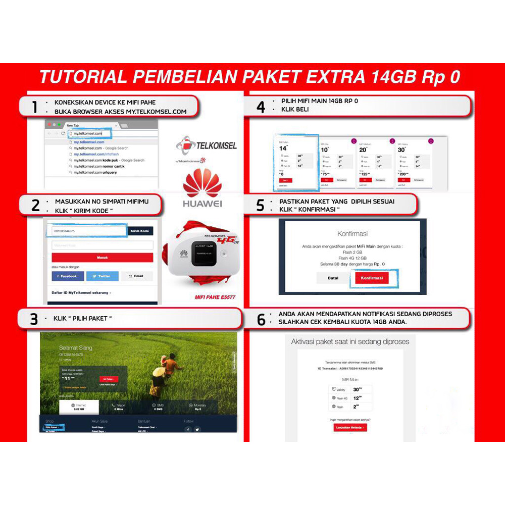 Huawei E5575s Modem 4G MiFi Unlock + Bundling Telkomsel 