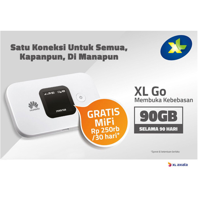 Huawei E5577 Modem 4G MiFi Bundling XL Go 90GB/3Bulan 