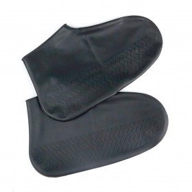Darden Cover Sepatu Anti Air Hujan Waterproof Silicone Size M 35-39 - Black