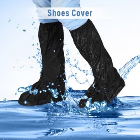 Qiilu Rain Cover Hujan Sepatu Size L - JY-819 - Black - 2
