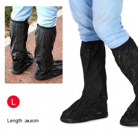 Qiilu Rain Cover Hujan Sepatu Size L - JY-819 - Black - 6