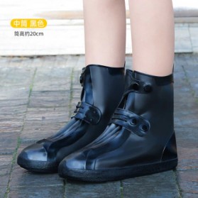 Holajaju Cover Hujan Sepatu Reusable Rain Boot Non-Slip 20cm Size 36-37 - H-007 - Black
