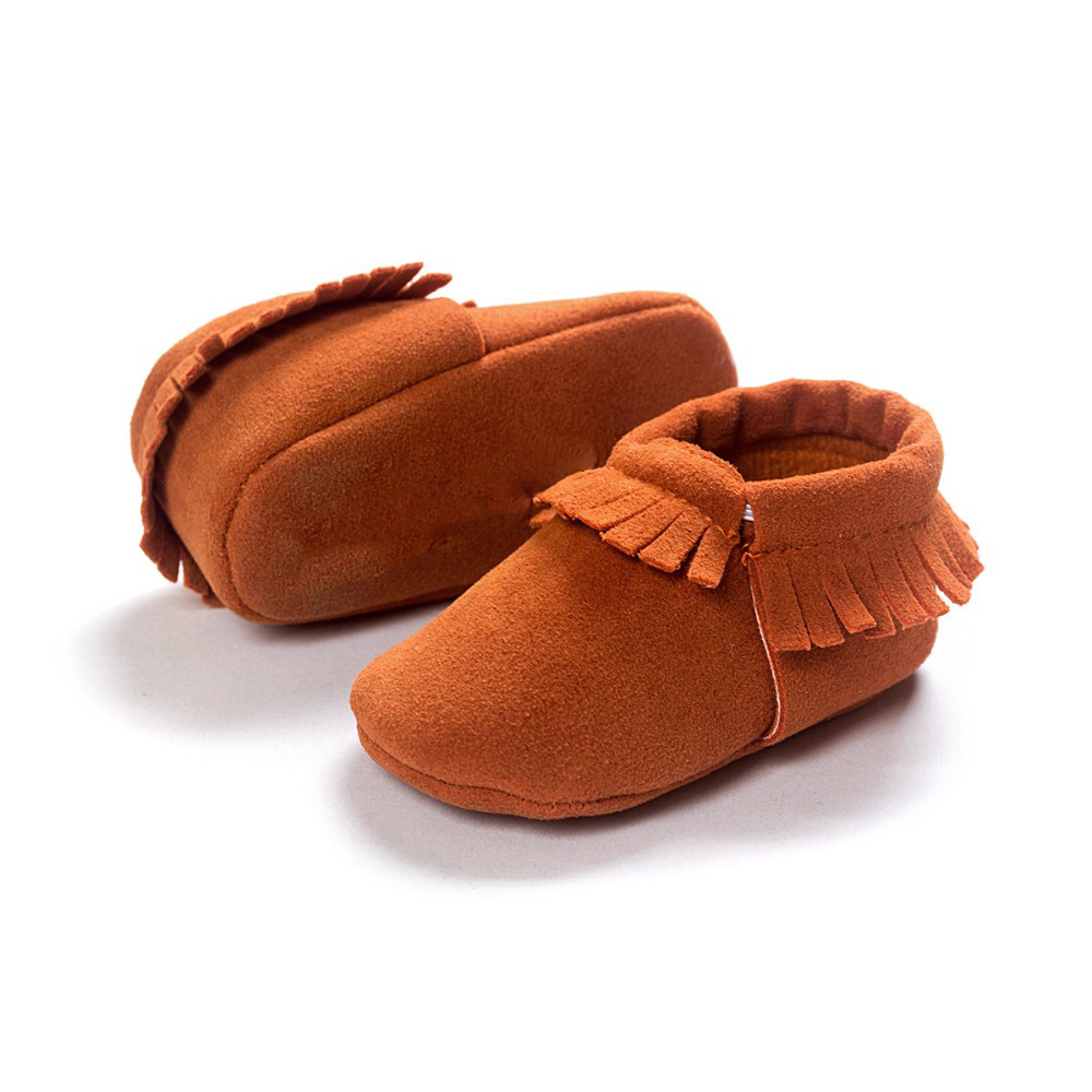 Sepatu Bayi Beludru 12CM - Brown - JakartaNotebook.com