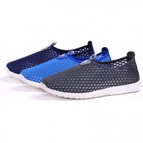 Sepatu Slip On Mesh Kasual Pria Size 39 - Dark Blue - 8