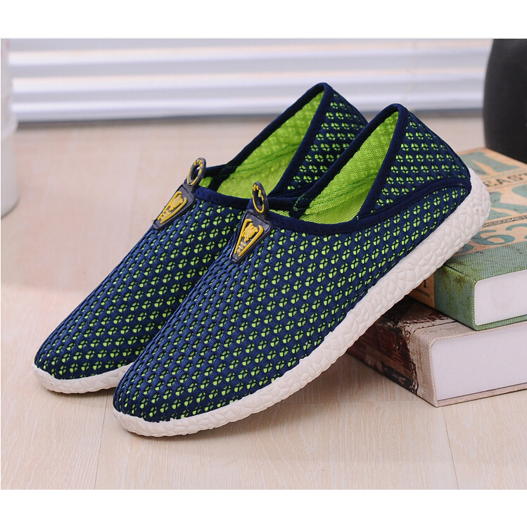 sepatu slip on mesh pria size 40 green blue sepatu slip on mesh pria size 40 green blue
