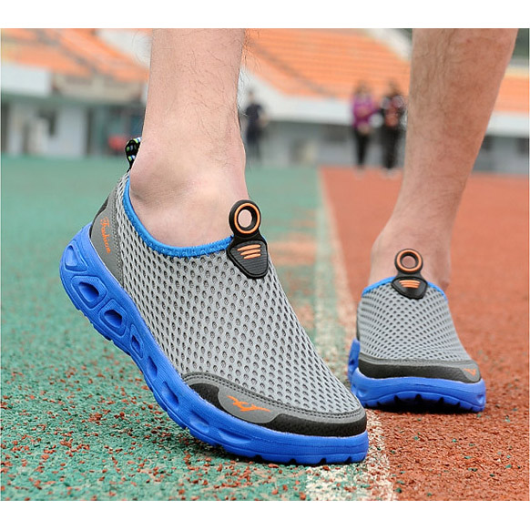 Sepatu Slip On Sport Pria Size 42 - Blue - JakartaNotebook.com