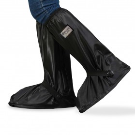 Rhodey Rain Cover Hujan Sepatu dengan Reflektor Cahaya Size XL 43-45 - H-212 - Black - 2