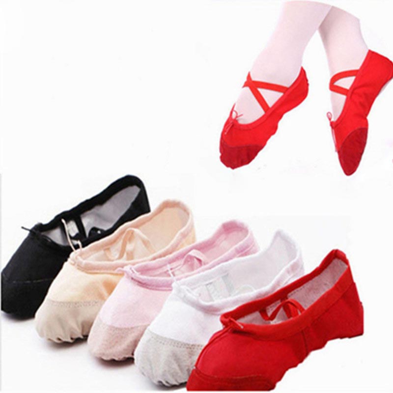  Sepatu Balet  Anak Bahan Canvas Dancing Pointe Shoe Size 30 