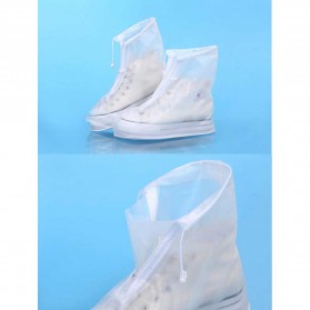 GIANTEX Cover Hujan Sepatu Waterproof Semi Transparent Size L 39-40 - Z-D203-1 - Coffee - 5