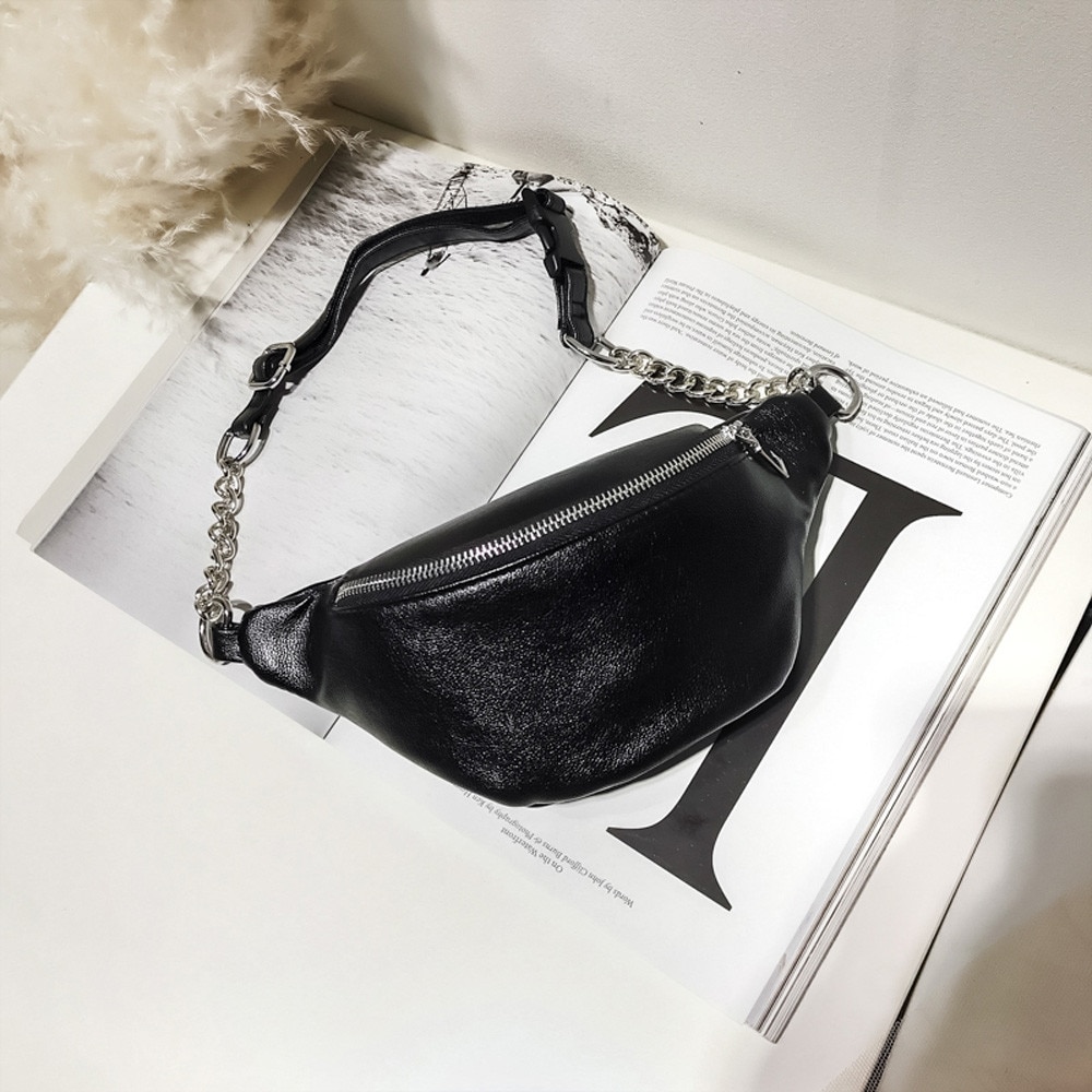 Tas Selempang Wanita Leather Fanny Pack Waistbag - 16464