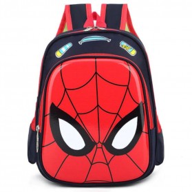 SUNEIGHT Tas Ransel Sekolah Anak Kartun Lucu Karakter Spiderman Face - B305 - Dark Blue