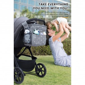 Orzbow Tas Ransel Ibu Botol Susu Bayi Diapers Mummy Stroller Bag - A28160 - Gray - 6