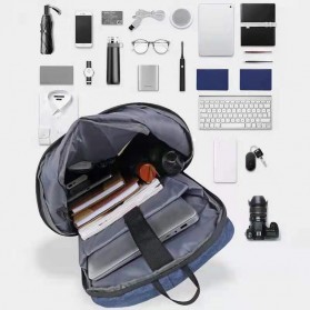 CEAVNI Tas Ransel Laptop Backpack with USB Charger Port - CV9032 - Black - 3