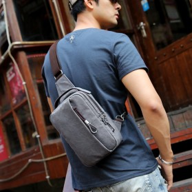 Muzee Tas Selempang dengan USB Charger Port dengan Dompet - Coffee - 3