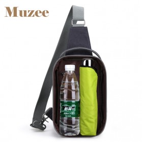 Muzee Tas Selempang dengan USB Charger Port dengan Dompet - Coffee - 4
