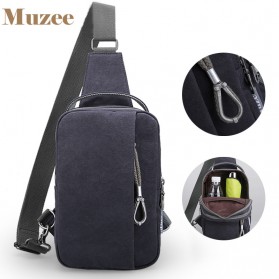 Muzee Tas Selempang dengan USB Charger Port dengan Dompet - Coffee - 5