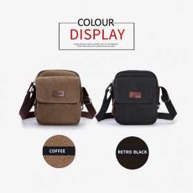 MUZEE Tas Selempang Pria Bahan Kanvas Size L - ME-1568 - Black - 5